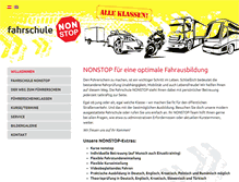 Tablet Screenshot of fahrschule-nonstop.at